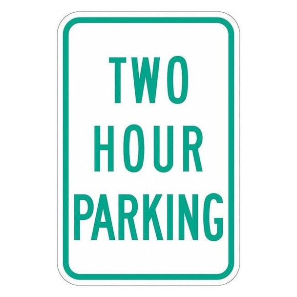 Lyle Time Limit Parking Sign,18" x 12, T1-1190-EG_12x18 T1-1190-EG_12x18