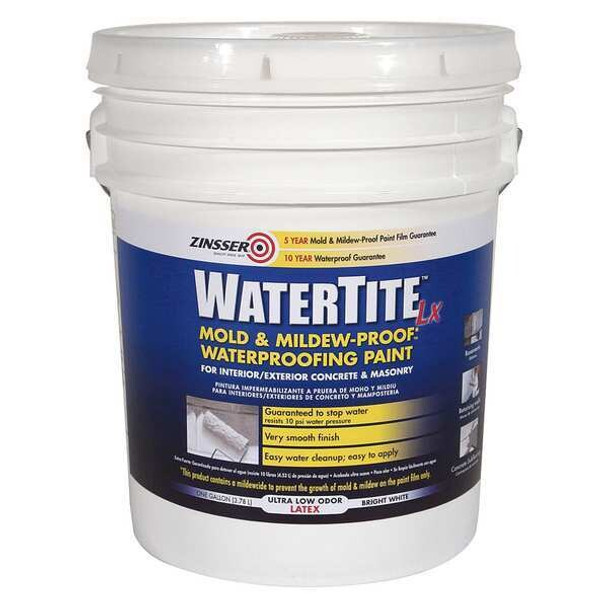 Zinsser Mold and Mildew Paint,5 gal.,White 270269