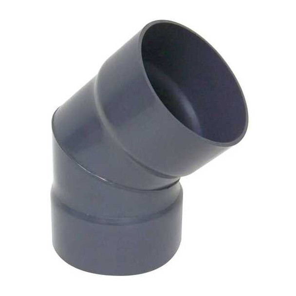 Plastic Supply 45 Degree Elbow, 8 in Duct Dia, Type I PVC, 14-3/4" L PVCED08