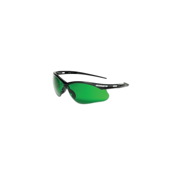 SG Series Safety Glasses, IR 3.0 Poly Lens, Hardcoat Anti-Scratch, Black Poly Half-Frame