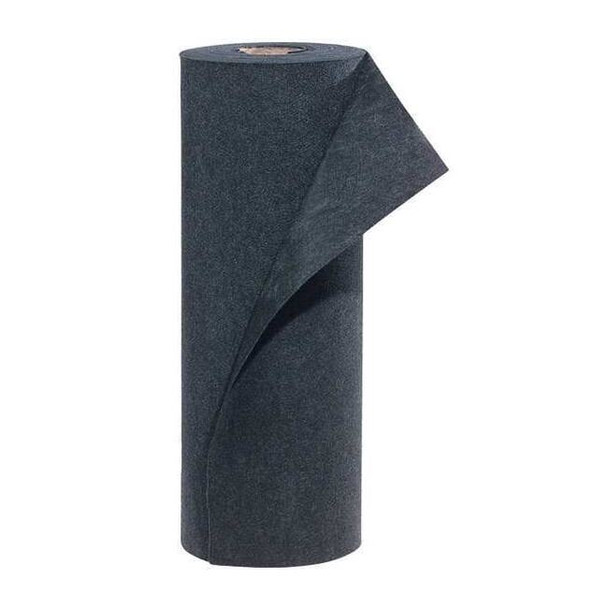 Pig Sorbent Pad, 19 gal, 3 ft x 150 ft, Universal, Black, Polypropylene MAT280