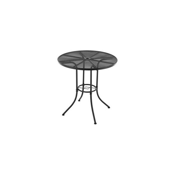 Global Industrial 36"" Round Outdoor Counter Height Table Steel Mesh Black