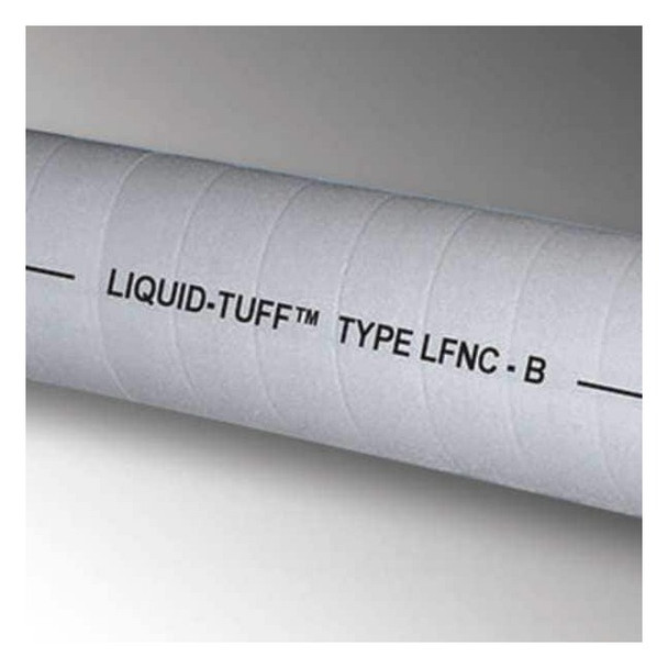 Liquid-Tight Corrugated Conduit, 3/8 in Trade Size, 100 ft, 2 in Bend, PVC, Gray