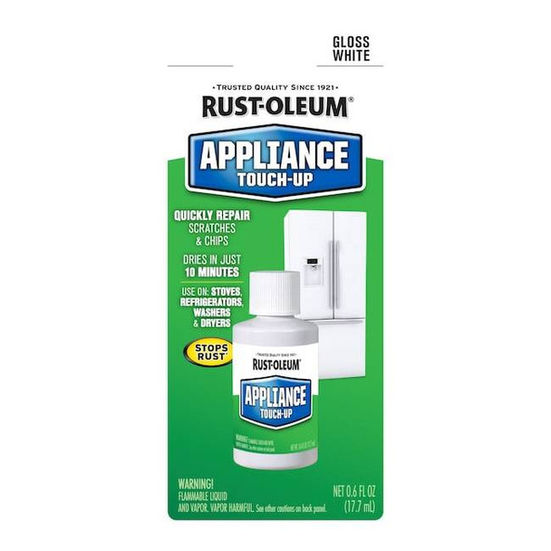 Rust-Oleum Appliance Touch Up Paint,White,0.6 oz. 203000