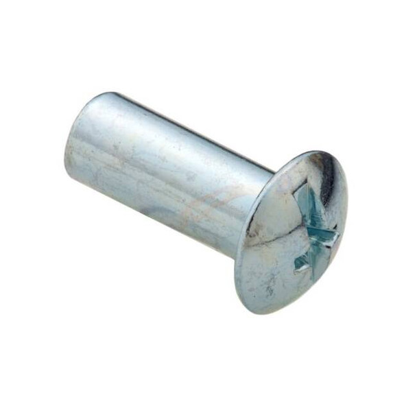 Barrel Bolt, #10-24, 5/8 in Brl Lg, 1/4 in Brl Dia, Steel Zinc-Plated, 50 PK