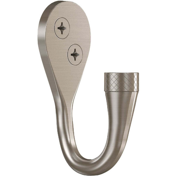 National Hardware Powell 2-5/8 In. Satin Nickel Knurled Hook (2-Pack) N337-910