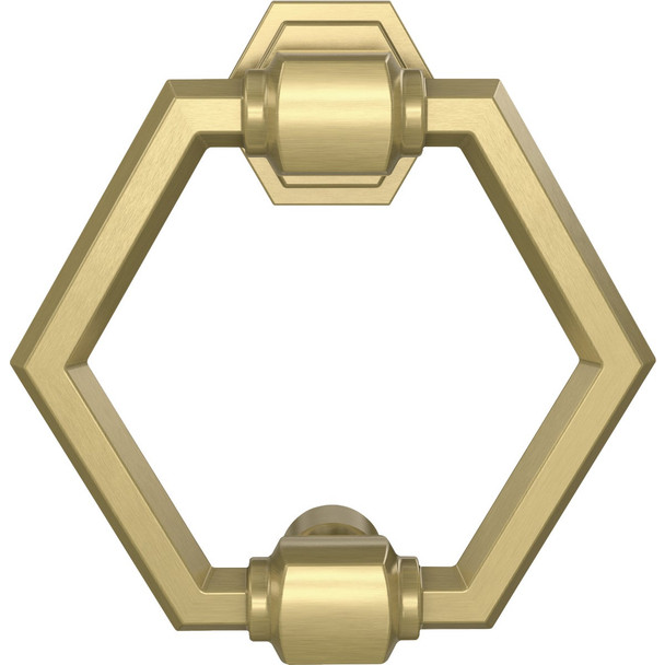 National Hardware Powell 4 In. Brushed Gold Door Knocker N336-708