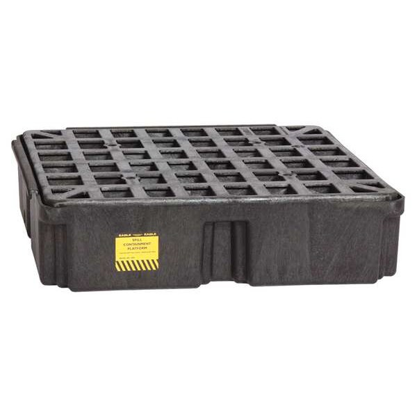 Spill Deck, 15 gal Spill Capacity, 1 Drums, 2,000 lb Load Capacity, Polyethylene