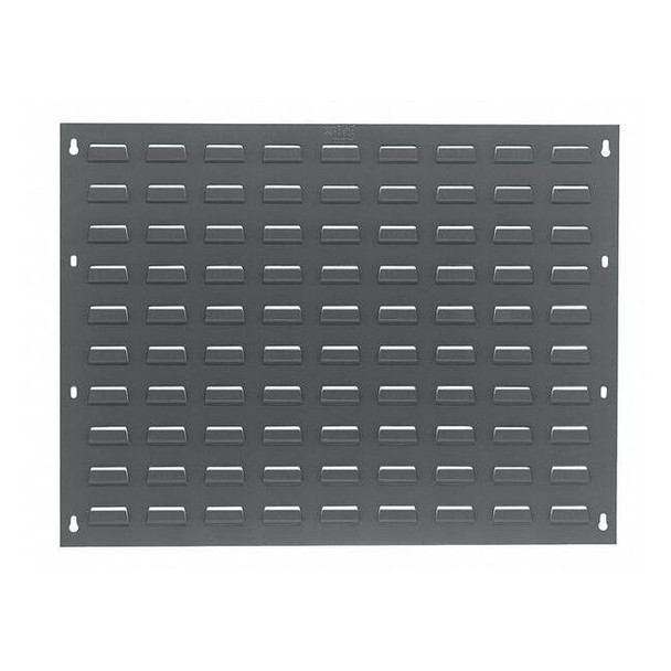 Steel Louvered Panel, 1/4 in D x 21 in H x 27 in W, Gray