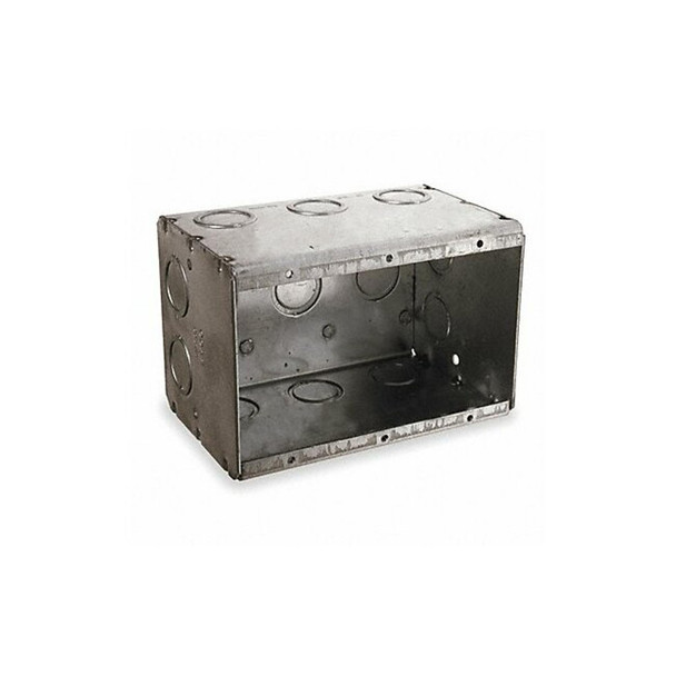 Electrical Box, 47.8 cu in, Masonry Box Type, 3 Gangs, Steel, Rectangular Shape
