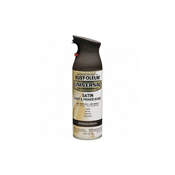 Rust-Oleum Spray Paint, Expresso Brown, Satin, Solvent, 12 oz 247570