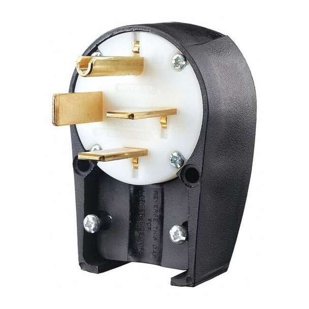 Straight Blade Plug, 15-50P, 50 A, 250V AC, 3 Pole, Screw Terminals, Grounded