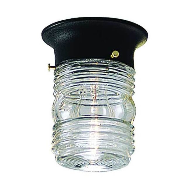 Progress Lighting Utility Lantern 1-Light Close-to-Ceiling, 60 W, Black P5603-31