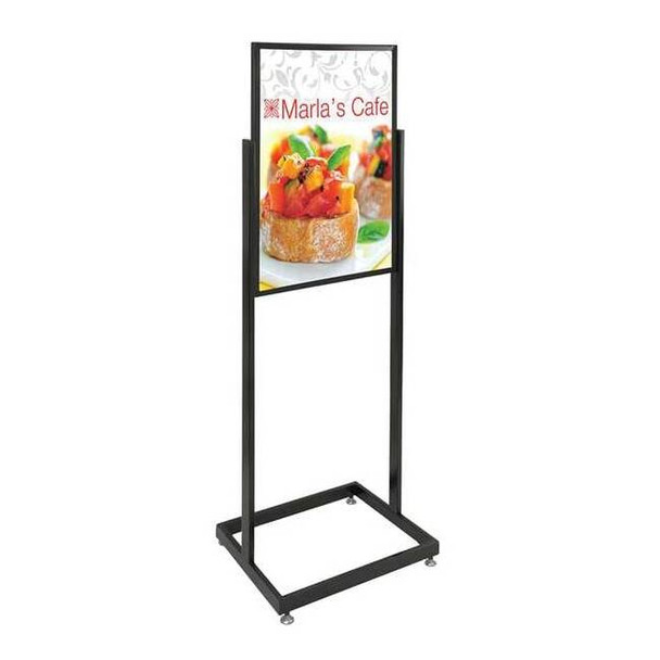 Manufacturer Varies Sign Holder, Pedestal, 22x28, Alum, Black UVE58113-black