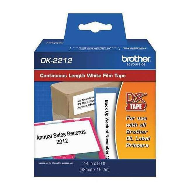 Brother ContinuousLabelStock,White,Gloss DK2212