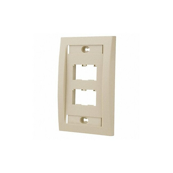 Panduit Wall Plate,Single Gang,4 Ports,Ivory CFPE4EIY