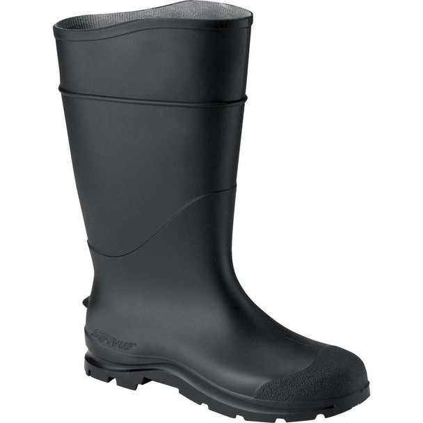 Servus Men's Size 8 Black Plain Toe PVC Rubber Boot 18822-BLM-080