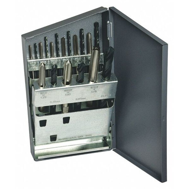 Greenfield Threading Drill/Tap Set,18pc,UNC 330088