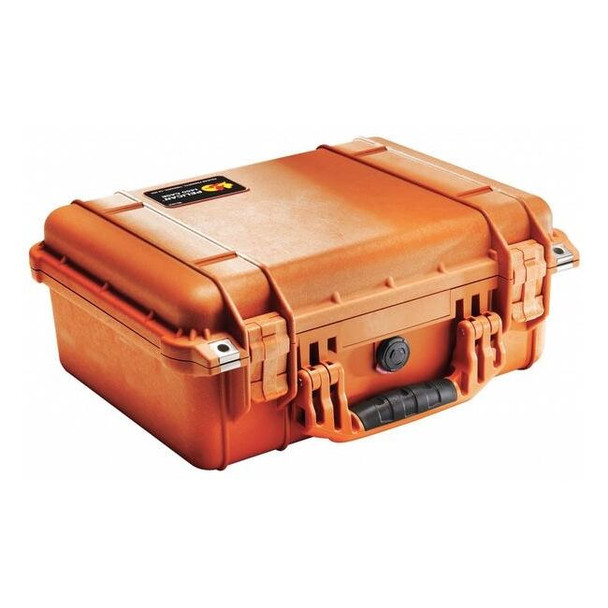 Pelican Orange Protective Case, 16.44"L x 13"W x 6.82"D 1450NF