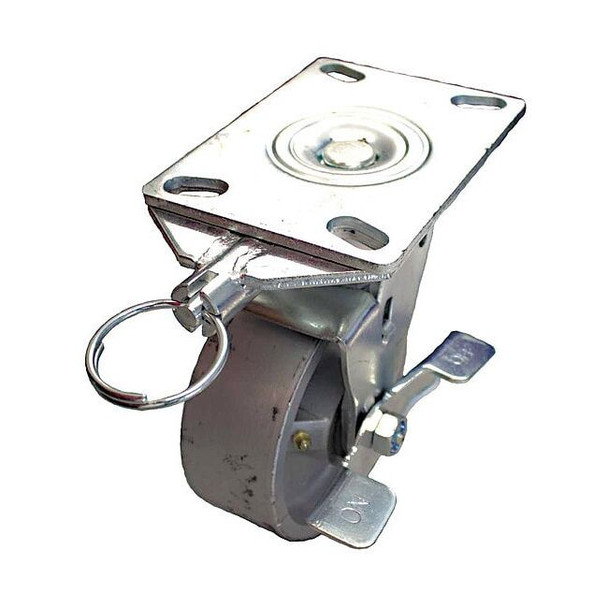 Manufacturer Varies Plate Caster,1250 lb. Load,Silver Wheel P21S-C080KP-16-WB-DL