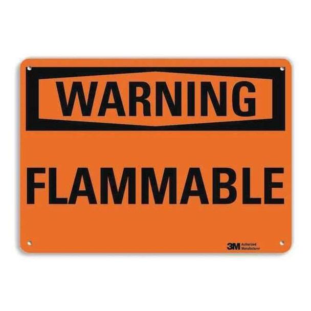 Warning Sign, 10 in H, 14 in W, Horizontal Rectangle, English, U6-1089-RA_14X10