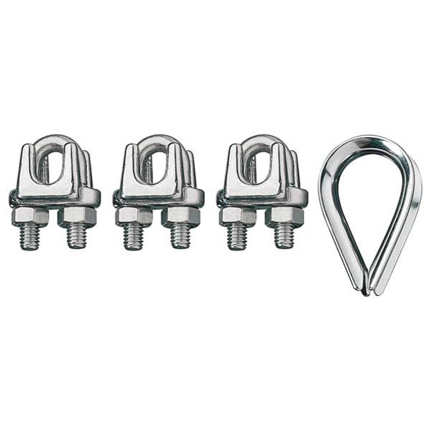 Ronstan Wire Rope Clip and Thimble Kit,5/8 In ID003404-16