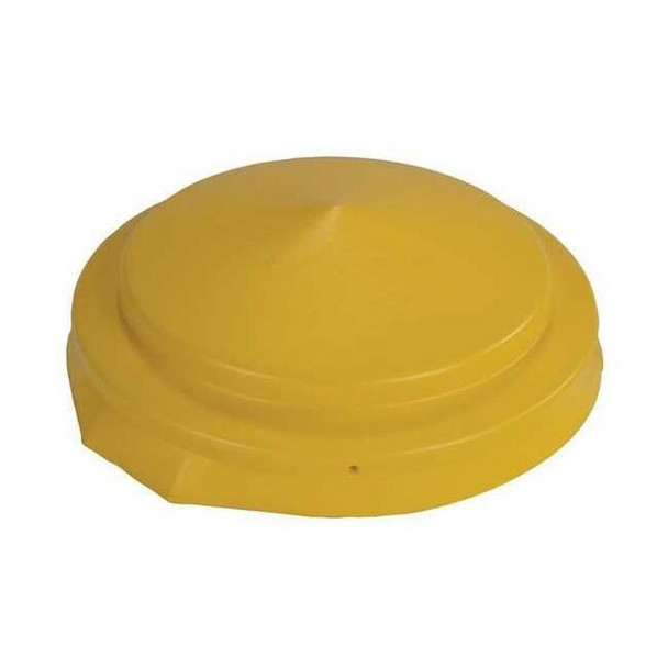 Snap-On Dome Drum Cover for 55 gal Drums, Polyethylene, Yellow