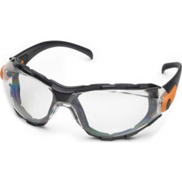 Elvex Go-Specs Foam Lined Safety Glasses Clear Lens Black Frame