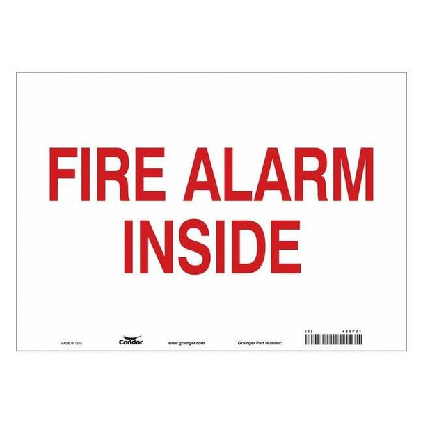 Safety Sign, 10 in Height, 14 in Width, Vinyl, Horizontal Rectangle, English