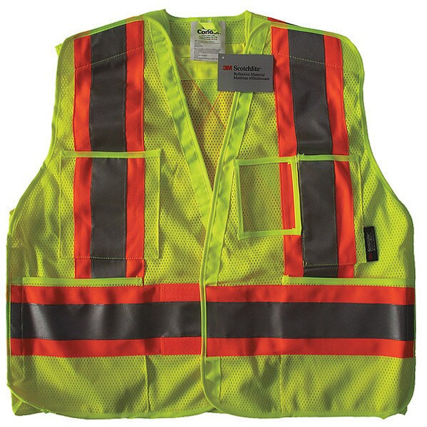 Condor Safety Vest,Yellow/Green,S/M 491T17 Condor Safety Vest,Yellow/Green,S/M 491T17