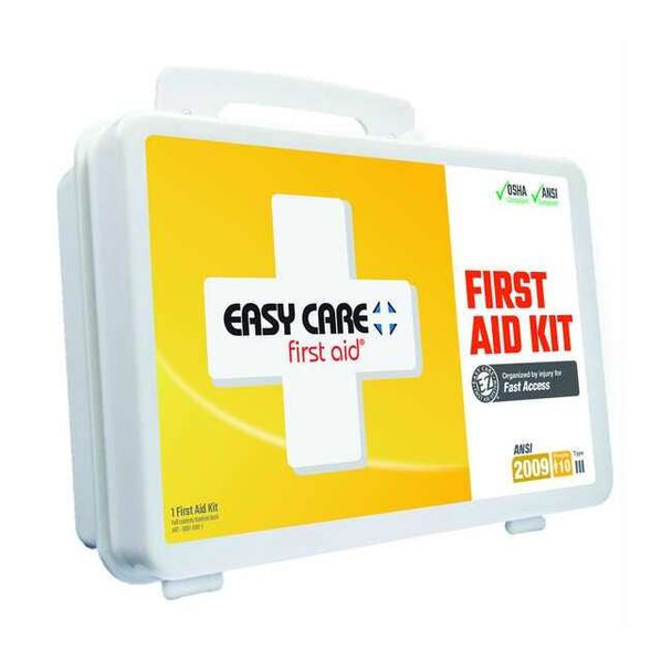 First Aid Kit and Housing, Plastic 95 Components, 10 People Served