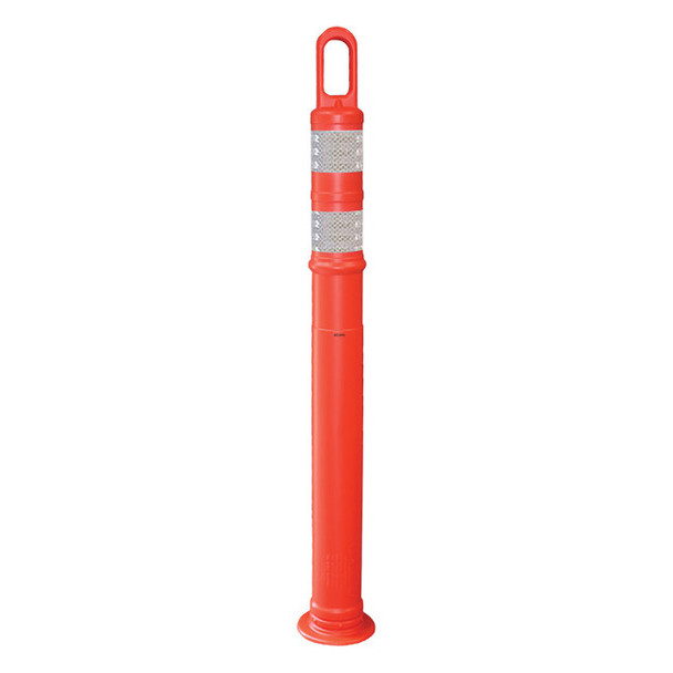 VizCon Looper-Tube® w/ 3" Reflective Collars (No Base), 42", Orange, 1/Each