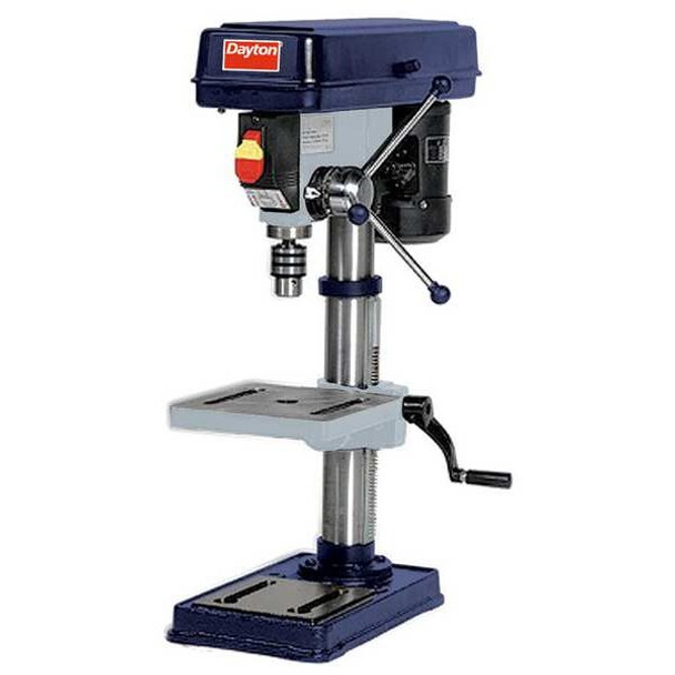 Bench Drill Press, Belt Drive, 1/3 hp, 120V AC V, 10 in Swing, 5 Speed