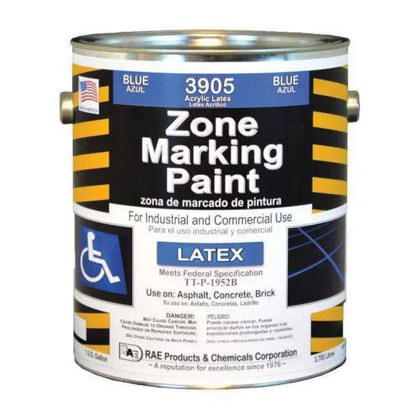 Traffic Zone Marking Paint, 1 gal., Handicap Blue, Latex Acrylic -Based
