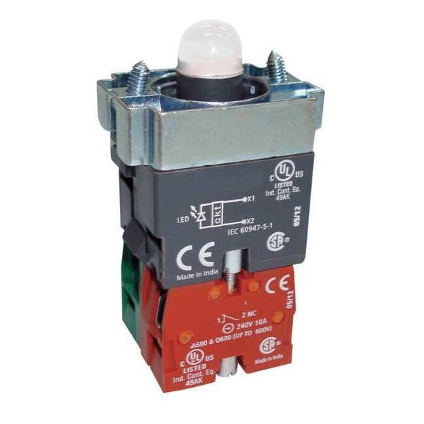 Dayton Lamp Module and Contact Block,1NO/1NC 30G188