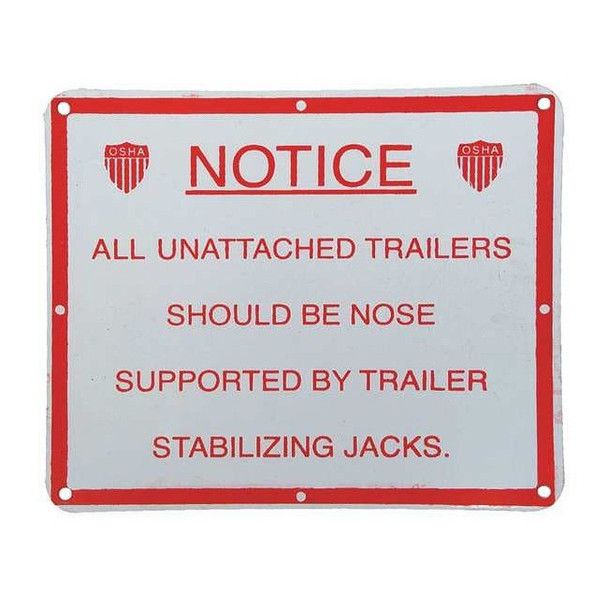 Dayton Stabilizing Jack Sign,Aluminum,9-7/8 In 26W611