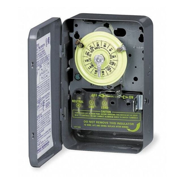 Intermatic ElectromechanicalTimer,24hr,SPST,Plastic T101P