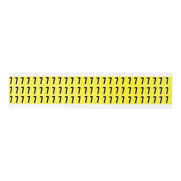Brady Number Label, Vinyl, 1/2 in H, 3/8 in W 3410-7