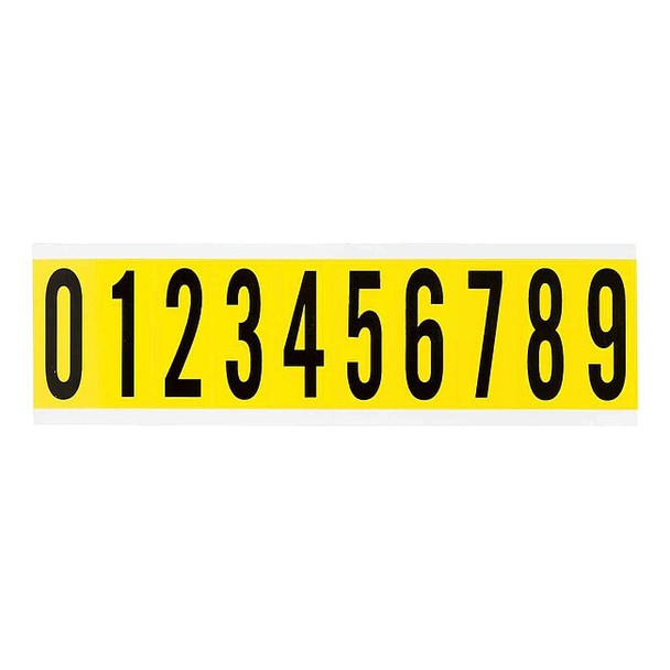 Brady NumberLabelSet,Vinyl,2-1/4inH,7/8inW 34410