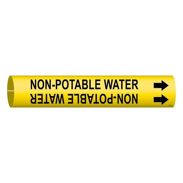 Brady Pipe Mrkr,Non-Potable Water,2-1/2to3-7/8, 4102-C 4102-C