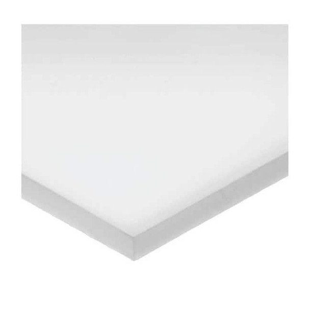 White UHMW Sheet Stock 24" L x 12" W x 0.750" Thick
