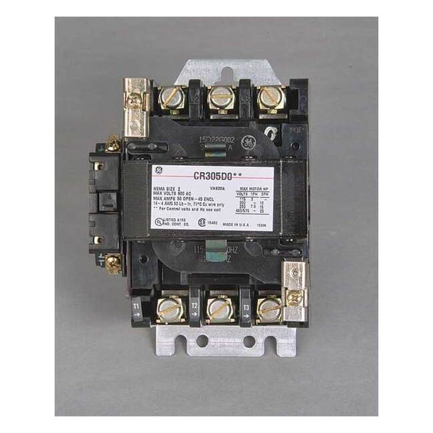 Ge 120VAC Non-Reversing Magnetic Contactor 3P 45A NEMA 2 CR305D002