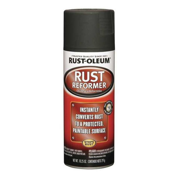 Rust-Oleum Rust Reformer, 10.25 oz Aerosol Spray, Black, Flat, 248658
