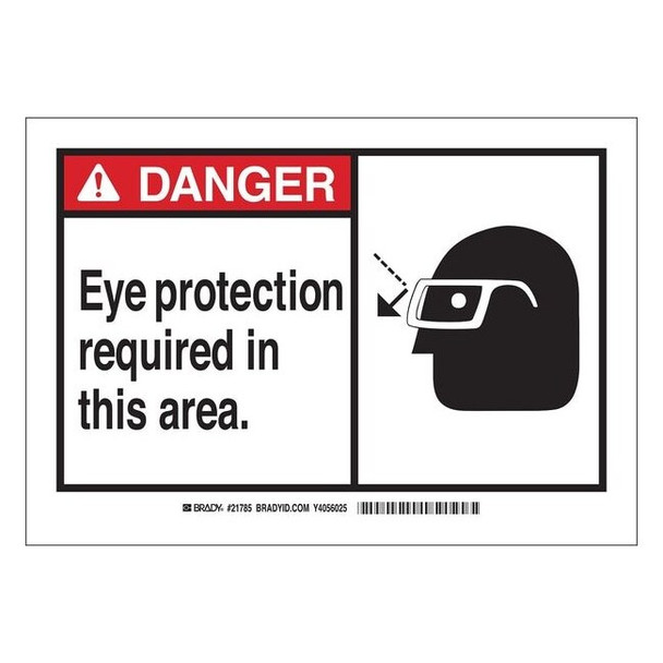 Brady Safety Sign Label,3-1/2 x 5,Self-Adhes., 83913 83913
