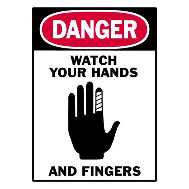 Brady Danger Label,Instruction,5 In. W,PK5, 86264 86264