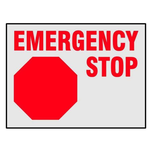 Brady Information Label,3-1/2 In. H,PK8 27411LS