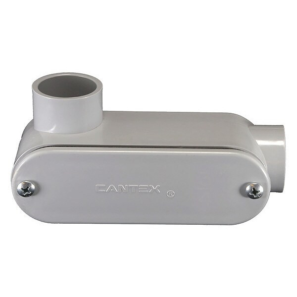 Cantex Conduit Outlet Body,PVC,LL 5133662