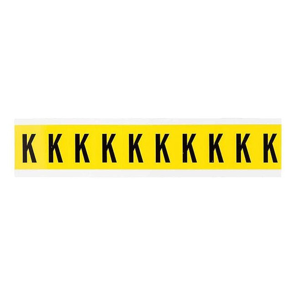 Brady LetterLabel,Vinyl,1-1/2inH,7/8inW 3430-K