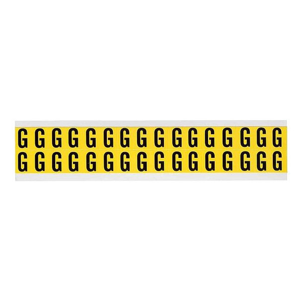 Brady LetterLabel,Vinyl,3/4inH,5/8inW,PK32 3420-G