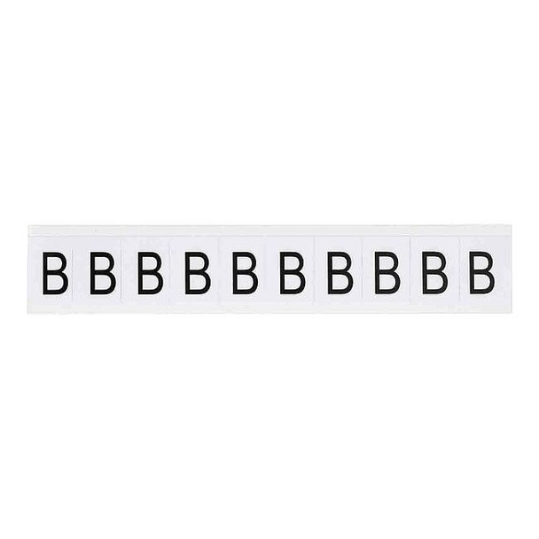 Brady Letter Label, Character B,1-1/2 In. H,PK10 9713-B